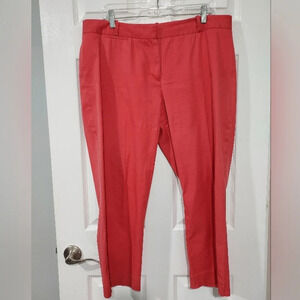 Talbots Coral Pink Signature Cropped Ankle Pants in Size 16